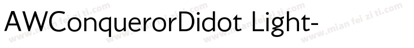 AWConquerorDidot Light字体转换